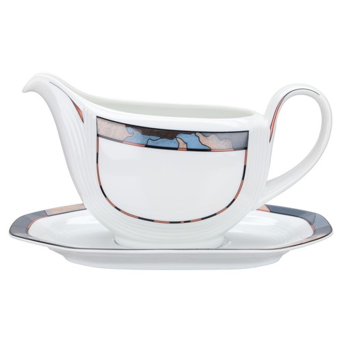 Sauciere mit teller tlg - teller, 2-tlg
